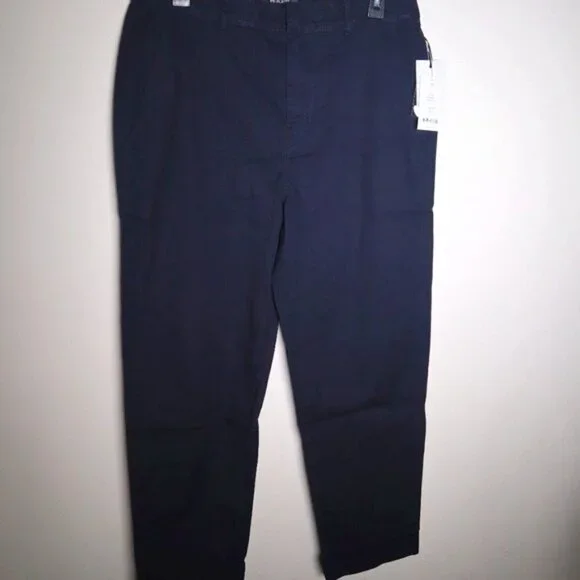 NWT Shopbop Script Matilde Navy Blue Crop Pants - Picture 1 of 8